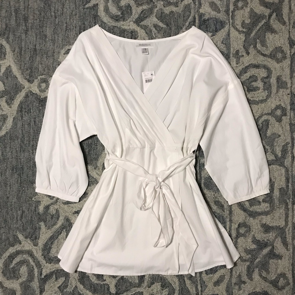 Motherhood Maternity Wrap Shirt NWT
